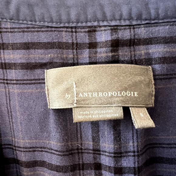 ANTHROPOLOGIE Melody Velvet Tunic Dress Slate Blue Gray Long Sleeve Womens Small - Picture 5 of 10